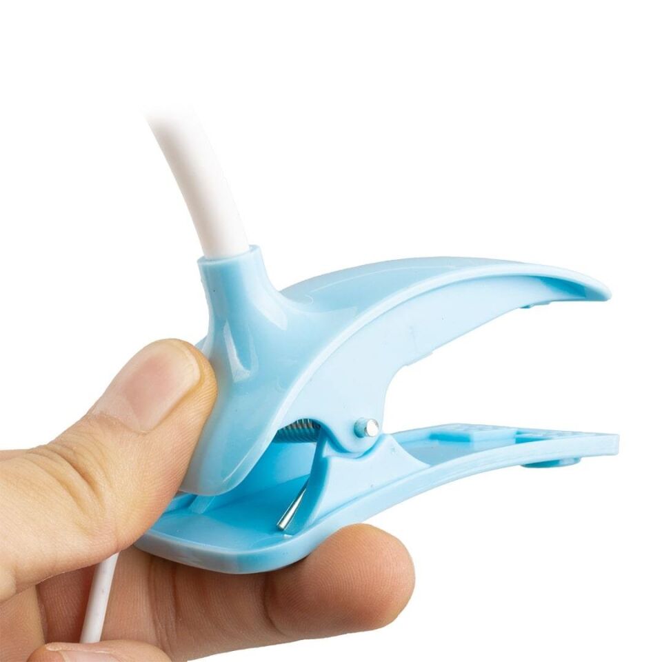 Powermaster Esnek Akrobat Usb 14 Led Mandallı Masa Lambası 1 Metre Kablo 22 Cm Beyaz Led Aydınlatma