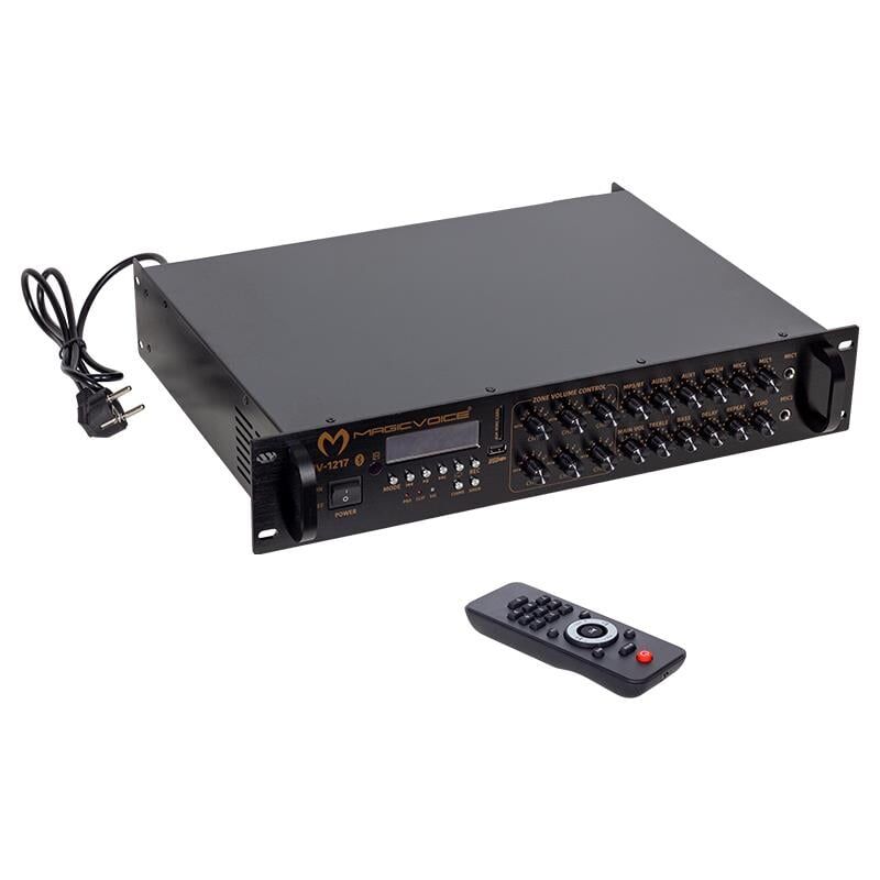Ayt Magicvoice Mv-1217 6 Kanal 50W Usb Bluetooth RmsTrafolu Anfi Okul Konferans Salonu Cami Amfisi