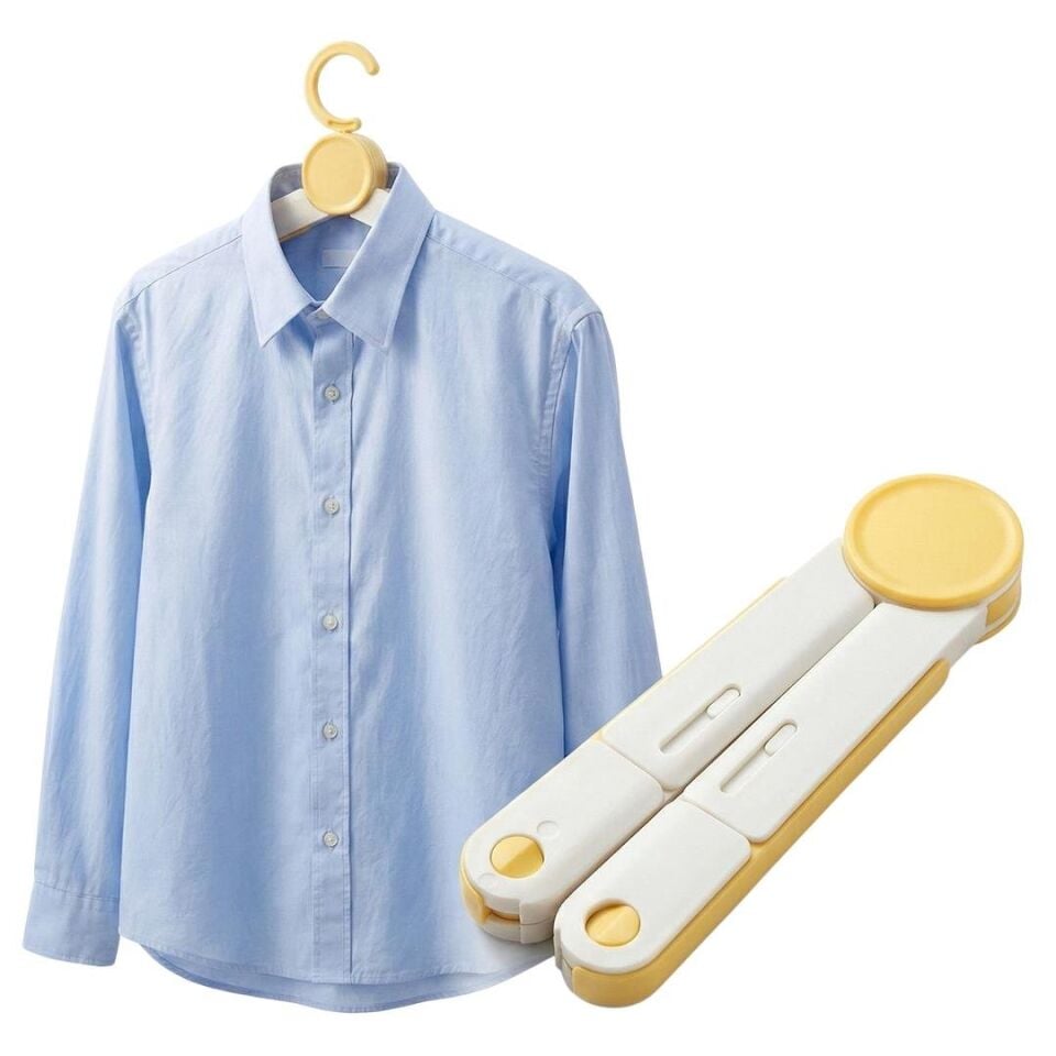 Sunup SN-29276 Portatif Katlanabilir Klipsli Çok Fonksiyonlu Seyahat Giysi Elbise Ayakkabı Askısı Askılık