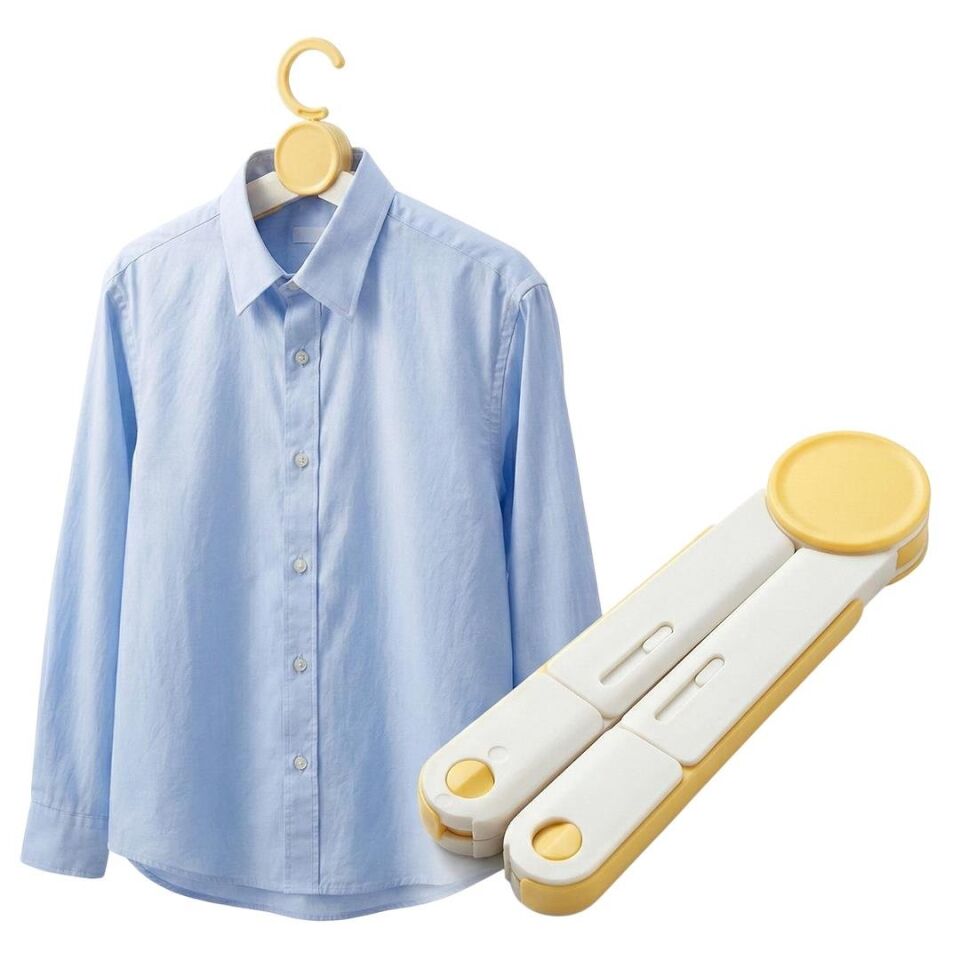 Sunup SN-29276 Portatif Katlanabilir Klipsli Çok Fonksiyonlu Seyahat Giysi Elbise Ayakkabı Askısı Askılık