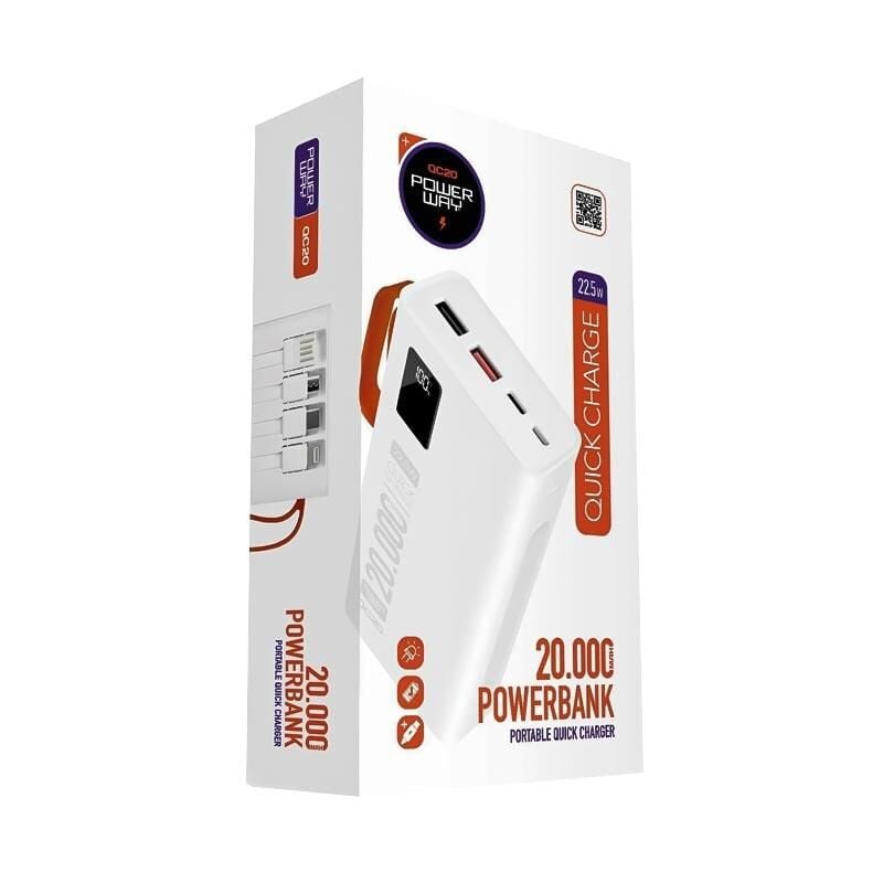 Powerway TX-20 20000 Mah Çift Usb'li Powerbank Güç Kaynağı Güç Bankası