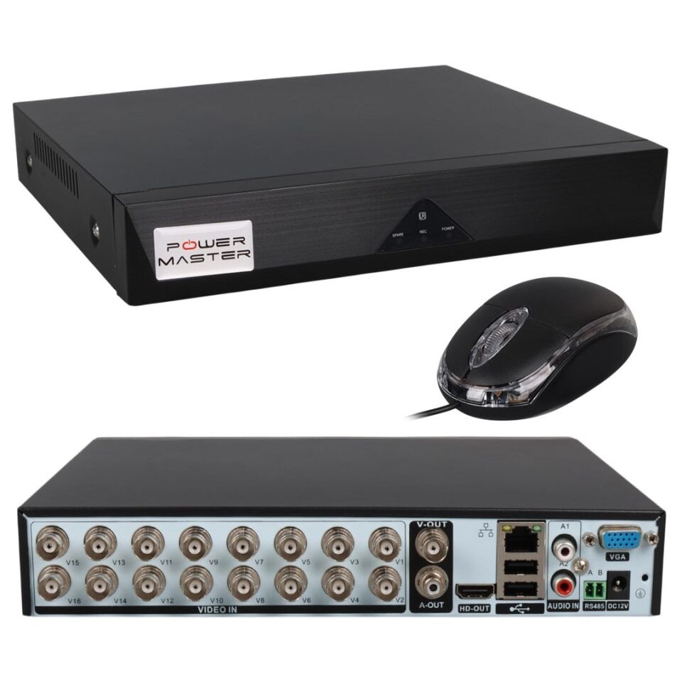 Ayt Powermaster 16 Kanal 1080N Ahd Kamera Dvr Kayıt Cihazı 16 Lı 2 Mp Destekli Cvı Xvr Tvı Türkçe Menü Mobil Erişim