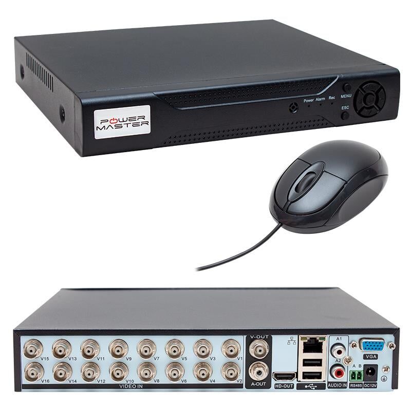 Ayt Powermaster 16 Kanal 1080N Ahd Kamera Dvr Kayıt Cihazı 16 Lı 2 Mp Destekli Cvı Xvr Tvı Türkçe Menü Mobil Erişim