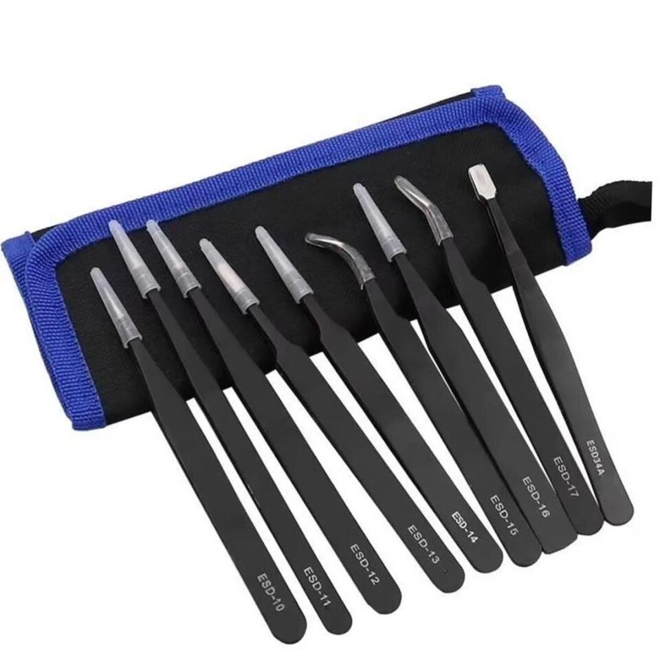 Ayt Powermaster PM-26646 Esd 9in1 Antistatik Hassas Paslanmaz Çelik Tamir Cımbız Seti Tamirci Cımbızı
