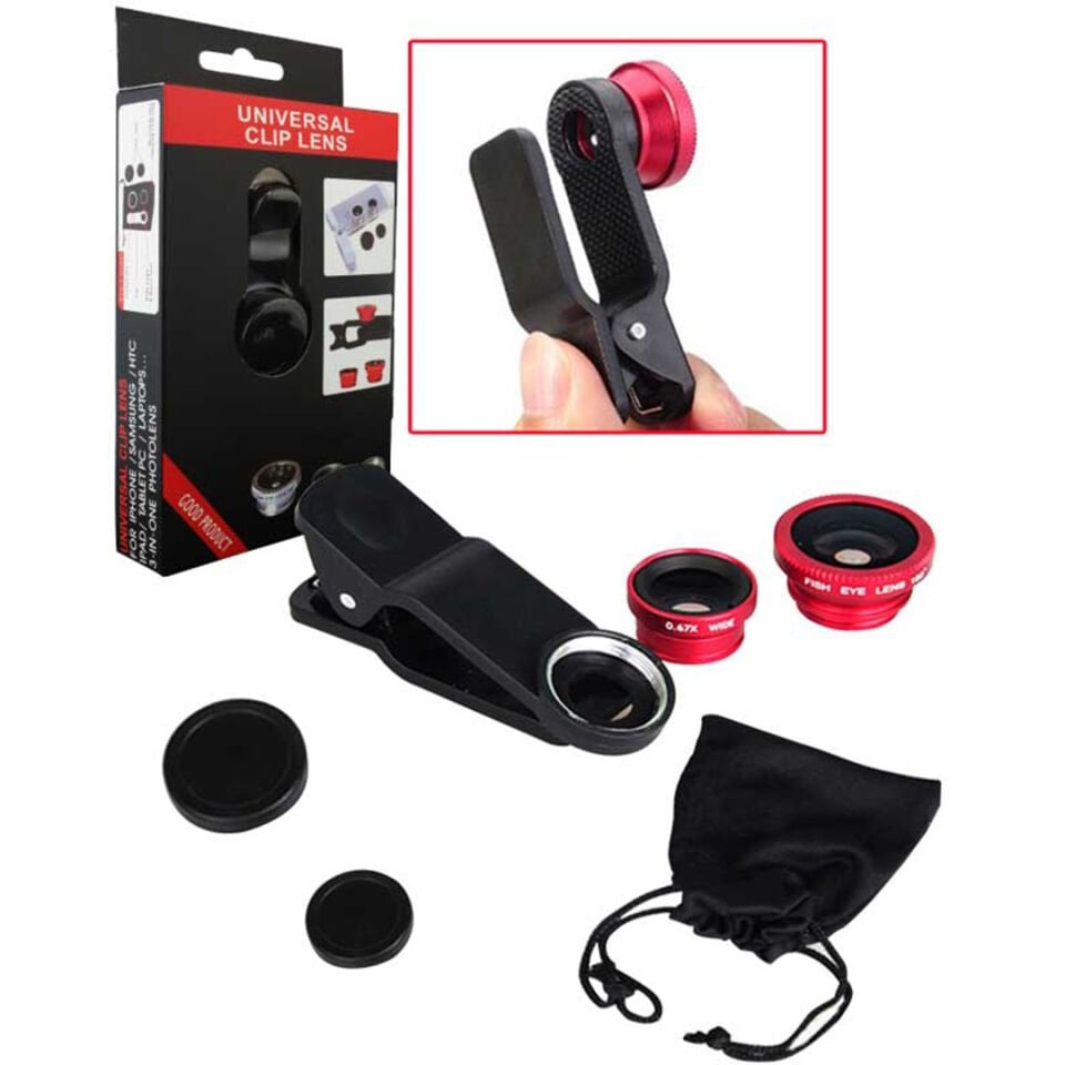 Ayt Powermaster Universal Telefon Lens Kiti 2 Lensli Cep Telefonu Kamera Lens