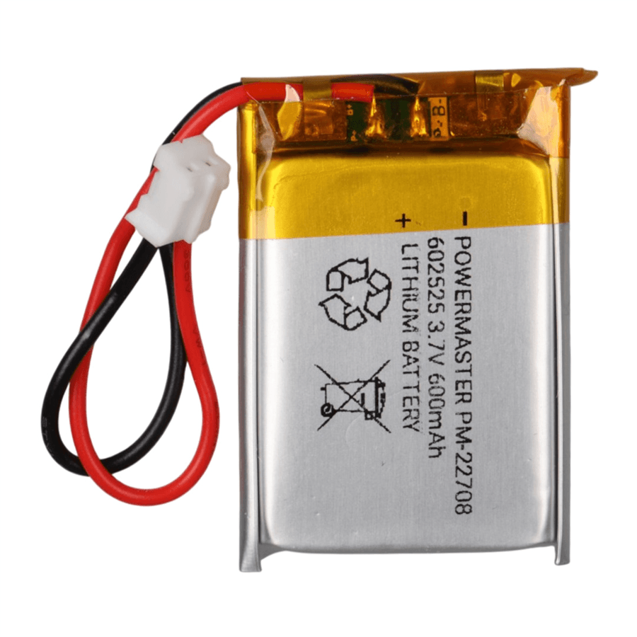 Powermaster 60x25x25 mm 3.7 Volt 600 Mah Lityum Polimer Pil Şarjlı Pil