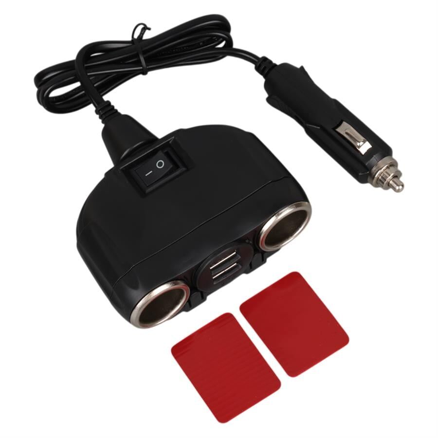 Ayt Olesson 1630 12-24V Çiftli Çift Usbli 120W 80 Cm Kablolu Araç Oto Tır Çakmak Çoklayıcı Çakmaklık Çoğaltıcı