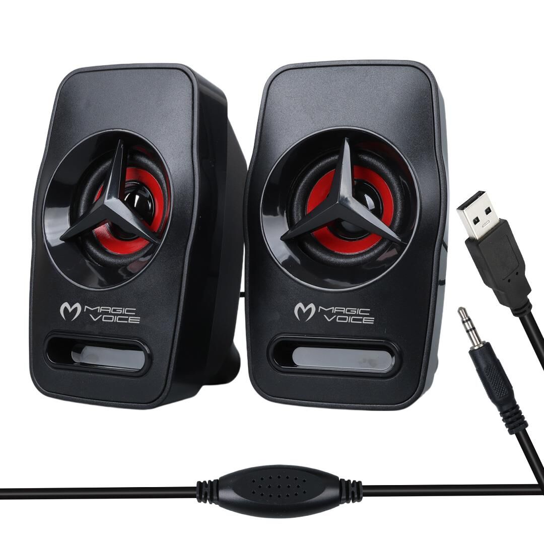 Magicvoice T-19 1+1 Usb Bilgisayar Pc Yanı Hoparlör 2x3 Watt Ses Sistemi Kolon