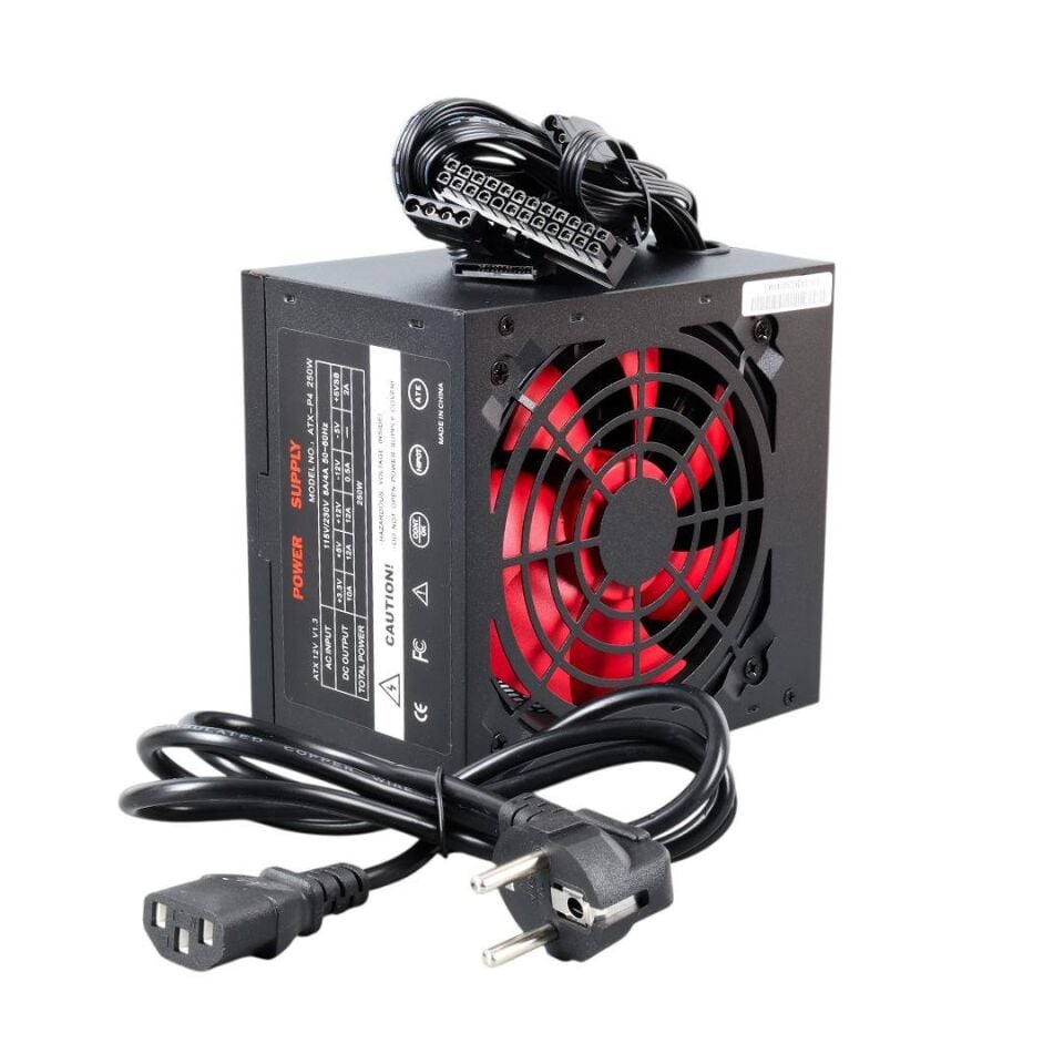 Powermaster 250 Watt 12 Cm Fanlı PC Power Supply 20+4 Pin Bilgisayar Güç Kaynağı