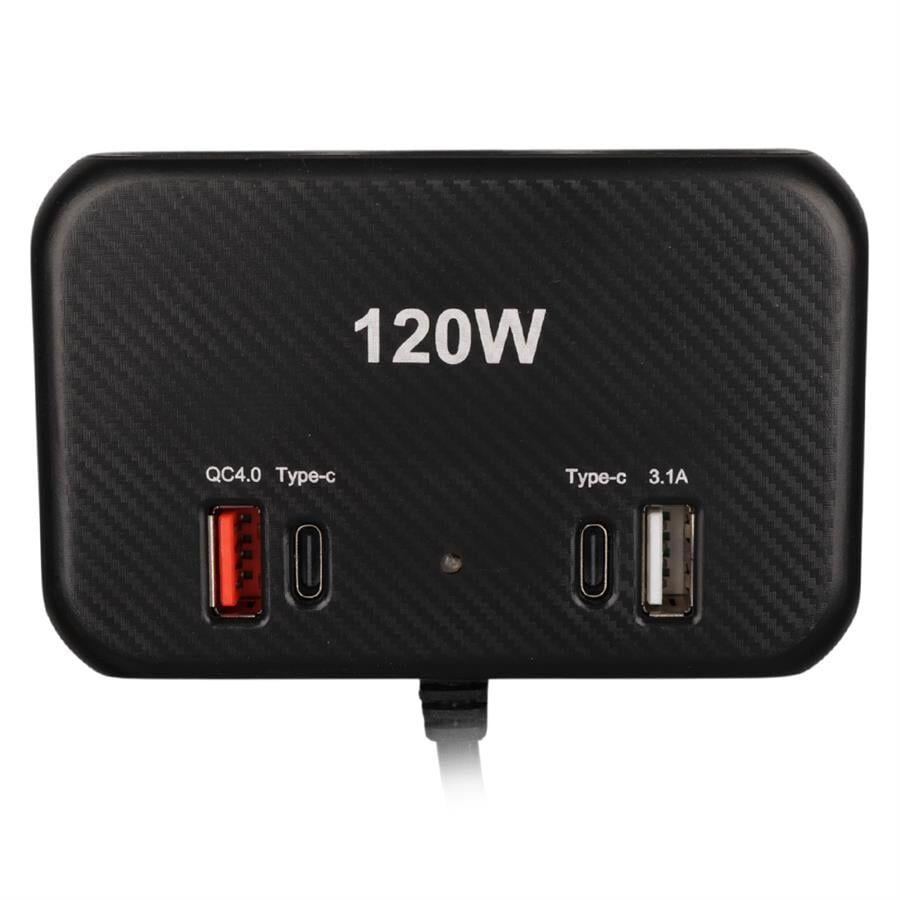 Ayt Olesson 1656 12-24V 3 Lü Çift Usb Çift Type-C 120W 80Cm Kablolu Araç Oto Tır Çakmak Çoklayıcı Çakmaklık Çoğaltıcı