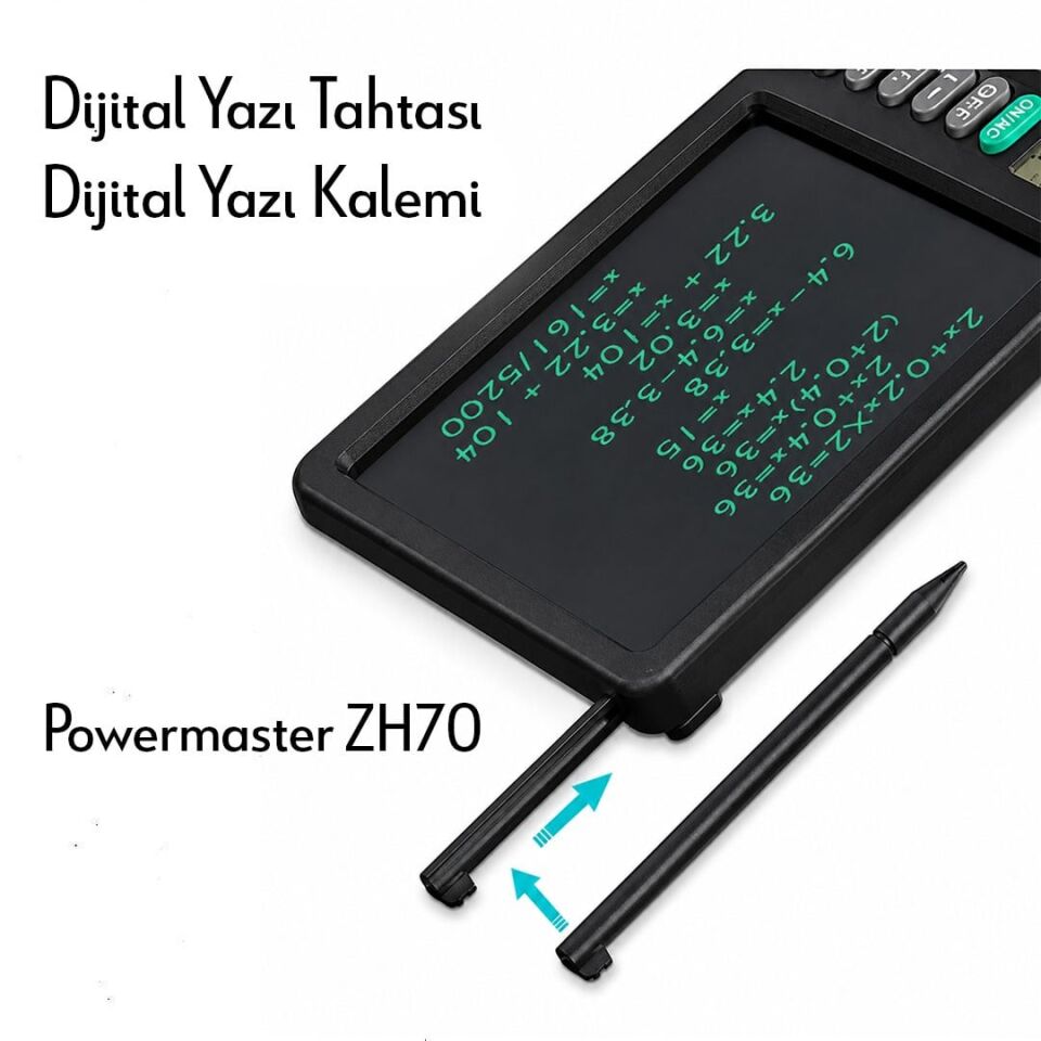 Powermaster ZH70 Dijital Not Defterli 12 Haneli Hesap Makinesi