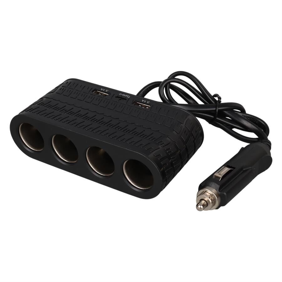 Ayt Olesson 1654 12-24V 4Lü Çift Usb Type-C 120W 80Cm Kablolu Araç Oto Tır Çakmak Çoklayıcı Çakmaklık Çoğaltıcı