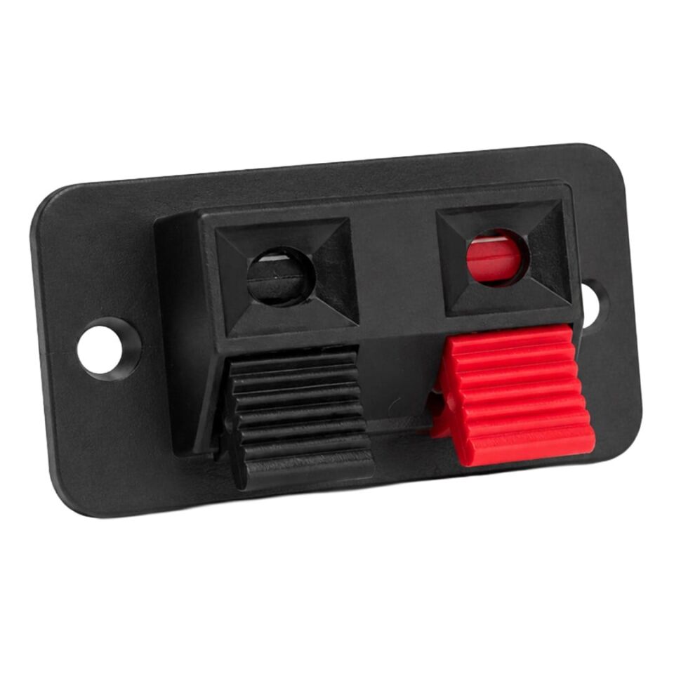 Powermaster PM-37889 İkili Yaylı Hoparlör Terminali 38X19mm Hoparlör Kablo Giriş Soketi