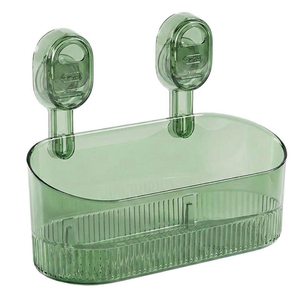 Sunup SN-29266 Vantuzlu Şeffaf Banyo Mutfak Rafı Organizer Banyo Düzenleyici Raf