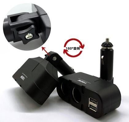 Ayt Olesson 1652 12-24V Çiftli Çift Usbli 100W Araç Oto Tır Çakmak Çoklayıcı Çakmaklık Çoğaltıcı