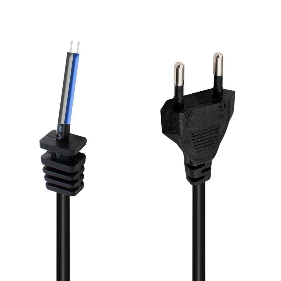 Ayt Fişli 40 cm Uçsuz Güç Kablosu Elektirik Kablosuz Priz Kablo 220 Volt