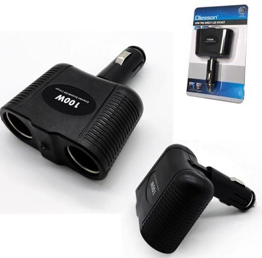Ayt Olesson 1643 12-24V Çiftli 100W Araç Oto Tır Çakmak Çoklayıcı Çakmaklık Çoğaltıcı