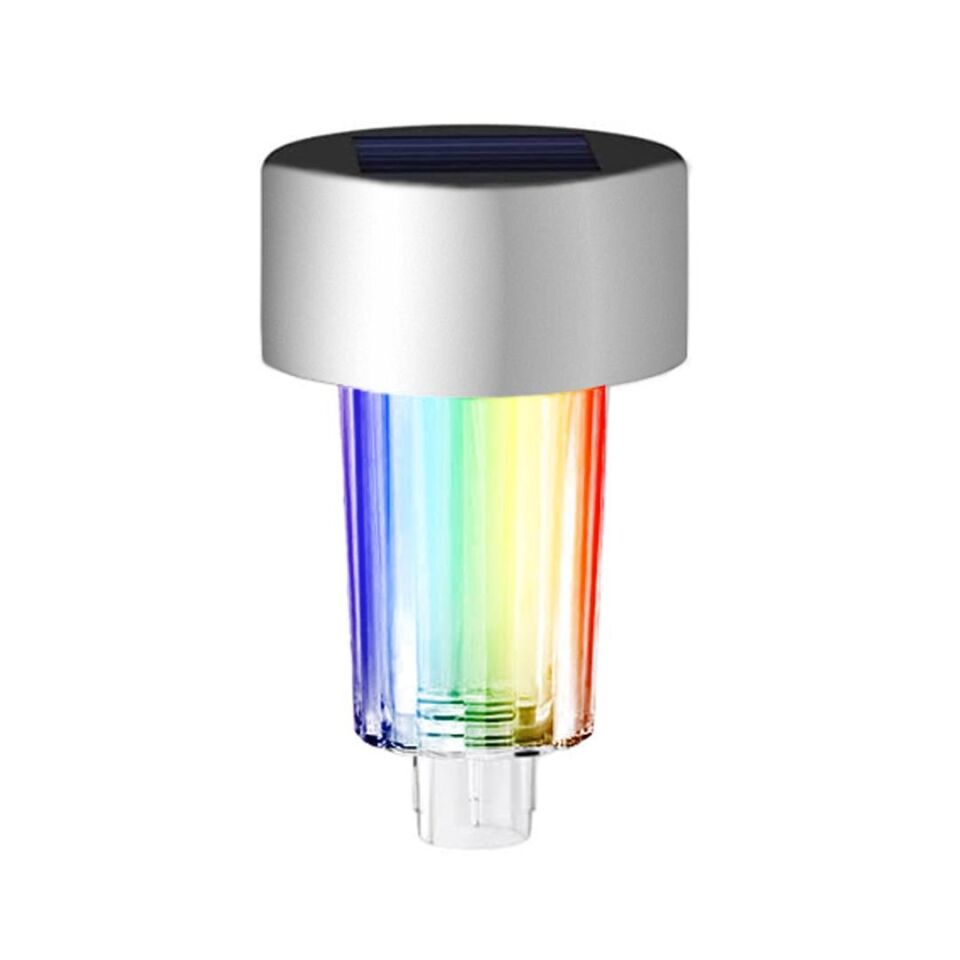 Powermaster PM-26962 Metal Gövdeli Dc 5V RGB Solar Güneş Enerjili Balkon Havuz Bahçe Lambası 6'Lı Paket