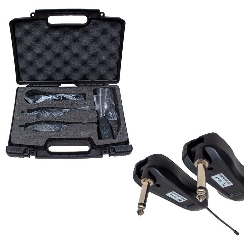 Magicvoice Gitar Tip Kablosuz Enstrüman Mikrofonu Üçlü Set Kablosuz Mikrofon 6.3 mm Jack Girişli 30 Mt. Çekim Mesafe