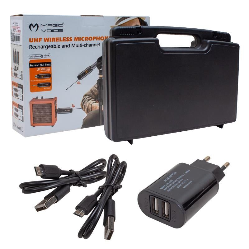 Ayt Magicvoice Mv-19593 Gitar XLR Tip Kablosuz Enstrüman Mikrofonu Üçlü Set Müzik Aleti Kablosuza Çevirici Verici