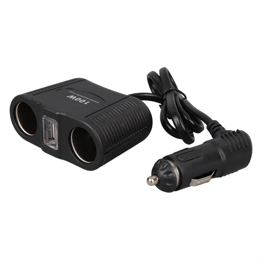 Olesson 1645 12-24V Tek USB Girişli 100W 70Cm Kablolu 2'Li Araç Çakmak Çoklayıcı