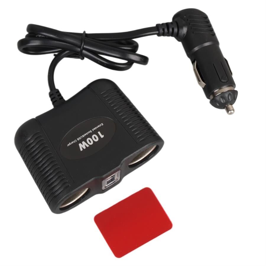 Ayt Olesson 1645 12-24V Çiftli Usbli 100W 70Cm Kablolu Araç Oto Tır Çakmak Çoklayıcı Çakmaklık Çoğaltıcı