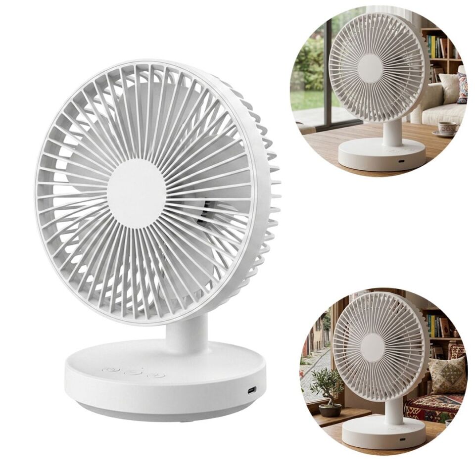 FENY FN-F75 180° ULTRA SESSİZ 1800 MAH MİNİ 6'' MASAÜSTÜ FAN