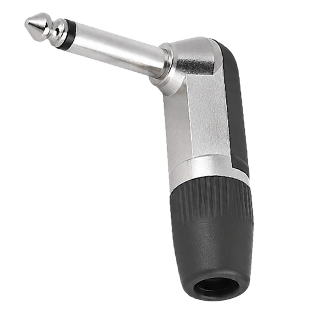 Ayt Gitar Jack 6.3 Mm Mono L Tip Plastik Gövde Metal Uç Gitar Ses Kablosu Soketi