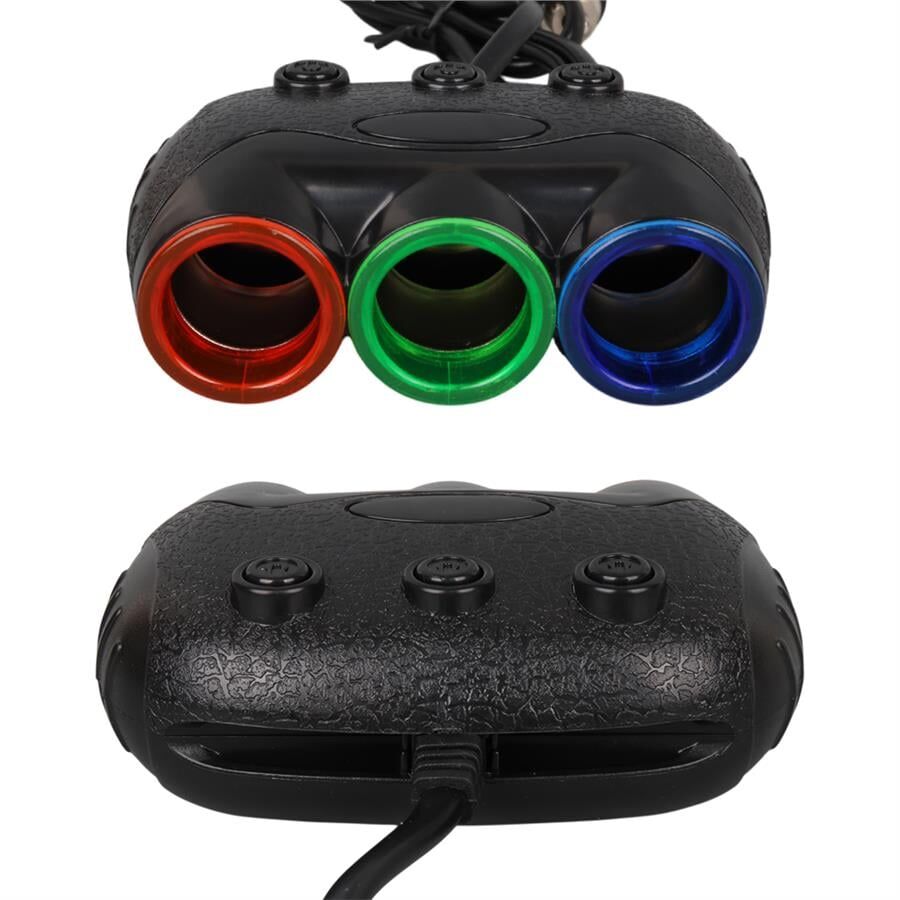 Ayt Olesson 1633 12-24V 3Lü Usbli 120W 80Cm Kablolu Dijital Ekranlı Araç Oto Tır Çakmak Çoklayıcı Çakmaklık Çoğaltıcı