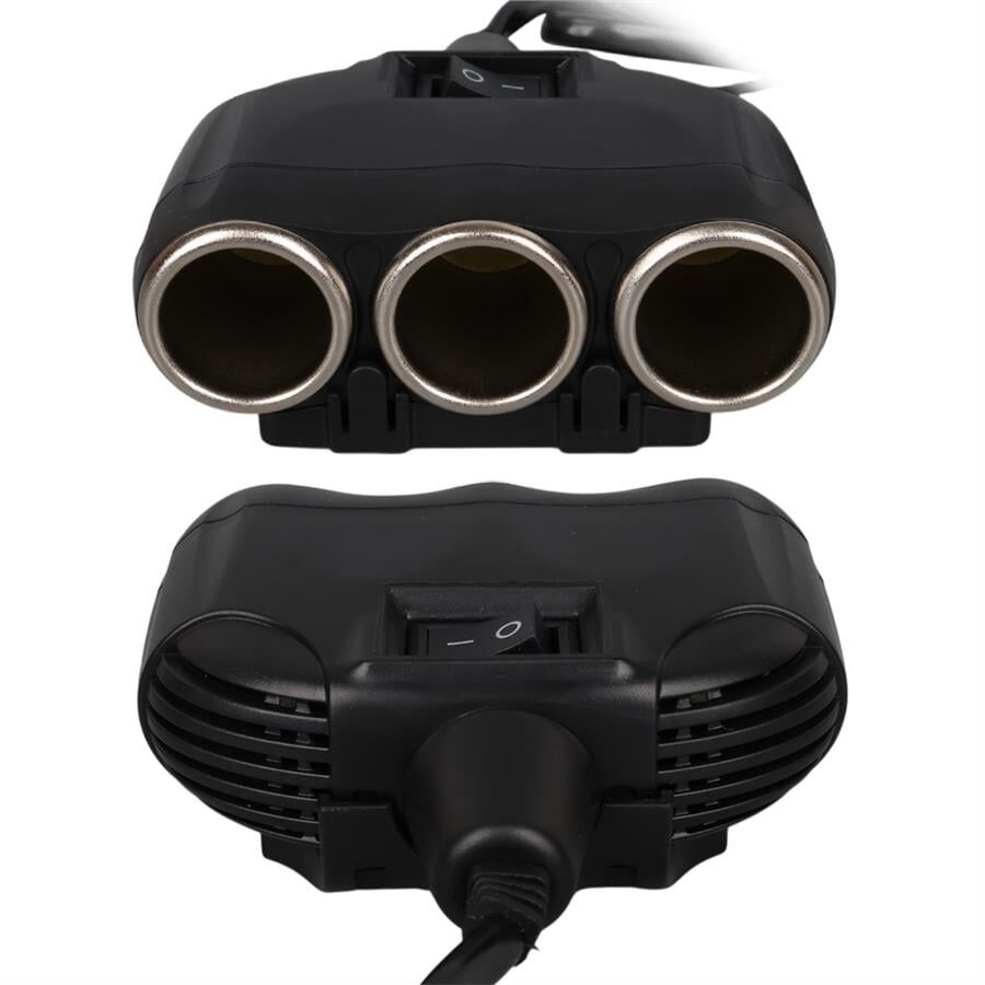 Ayt Olesson 1634 12-24V 3Lü Usbli 120W 80Cm Kablolu Dijital Ekranlı Araç Oto Tır Çakmak Çoklayıcı Çakmaklık Çoğaltıcı