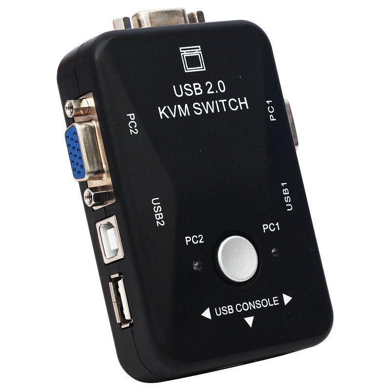 Powermaster Pm-12690 KVM Switch 2 Kanal Vga Switch 2 Bilgisayar Tek Yönetim