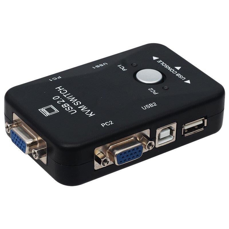 Powermaster Pm-12690 KVM Switch 2 Kanal Vga Switch 2 Bilgisayar Tek Yönetim
