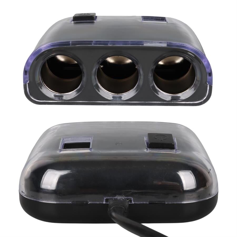 Ayt Olesson 1505 12-24V 3Lü Çift Usbli 120W 80 Cm Kablolu Araç Oto Tır Çakmak Çoklayıcı Çakmaklık Çoğaltıcı