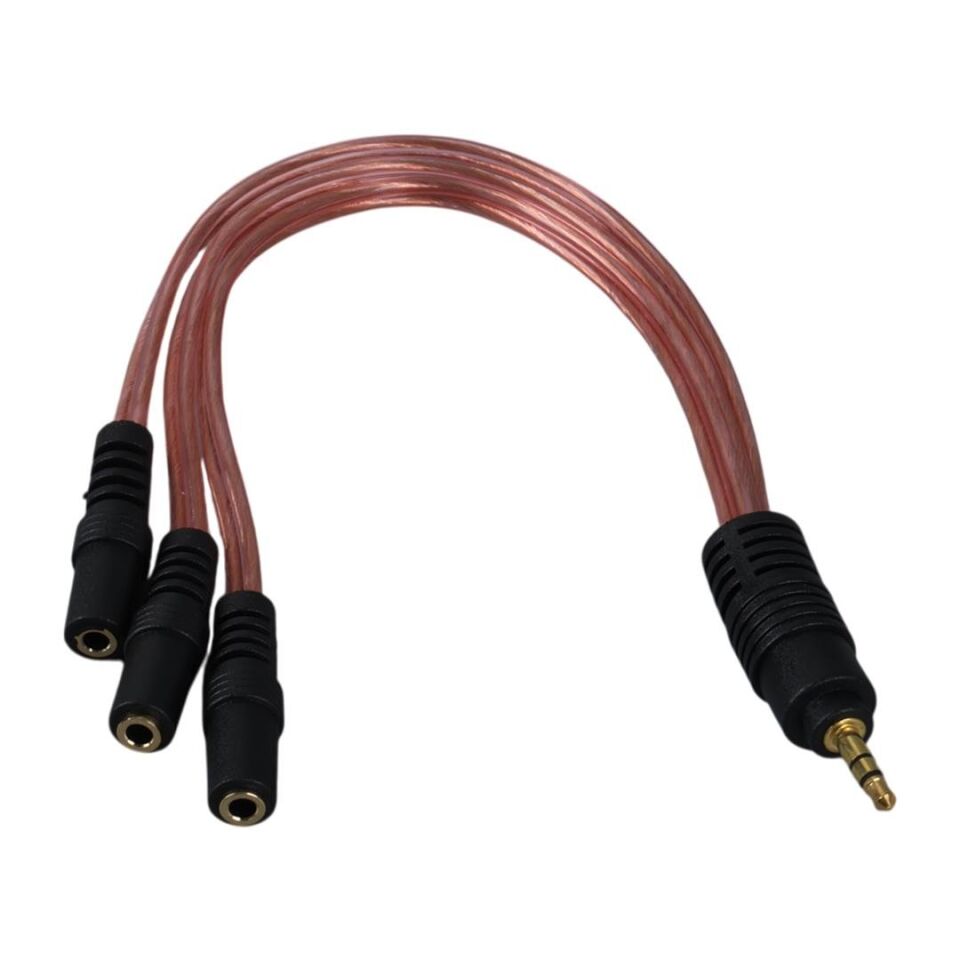 POWERMASTER 3.5 MM STEREO ERKEK/3 X 3.5 MM STEREO DİŞİ 5+1 KABLO