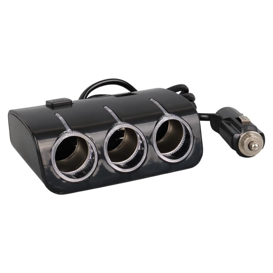 Ayt Olesson 1506 12-24V 3Lü Çift Usbli 120W 80 Cm Kablolu Araç Oto Tırç Çakmak Çoklayıcı Çakmaklık Çoğaltıcı