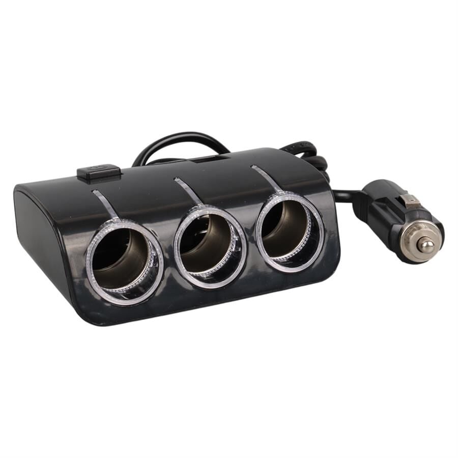 Olesson 1506 12-24V Çift USB Girişli 120W 80 CM Kablolu 3'LÜ Araç Çakmak Çoklayıcı