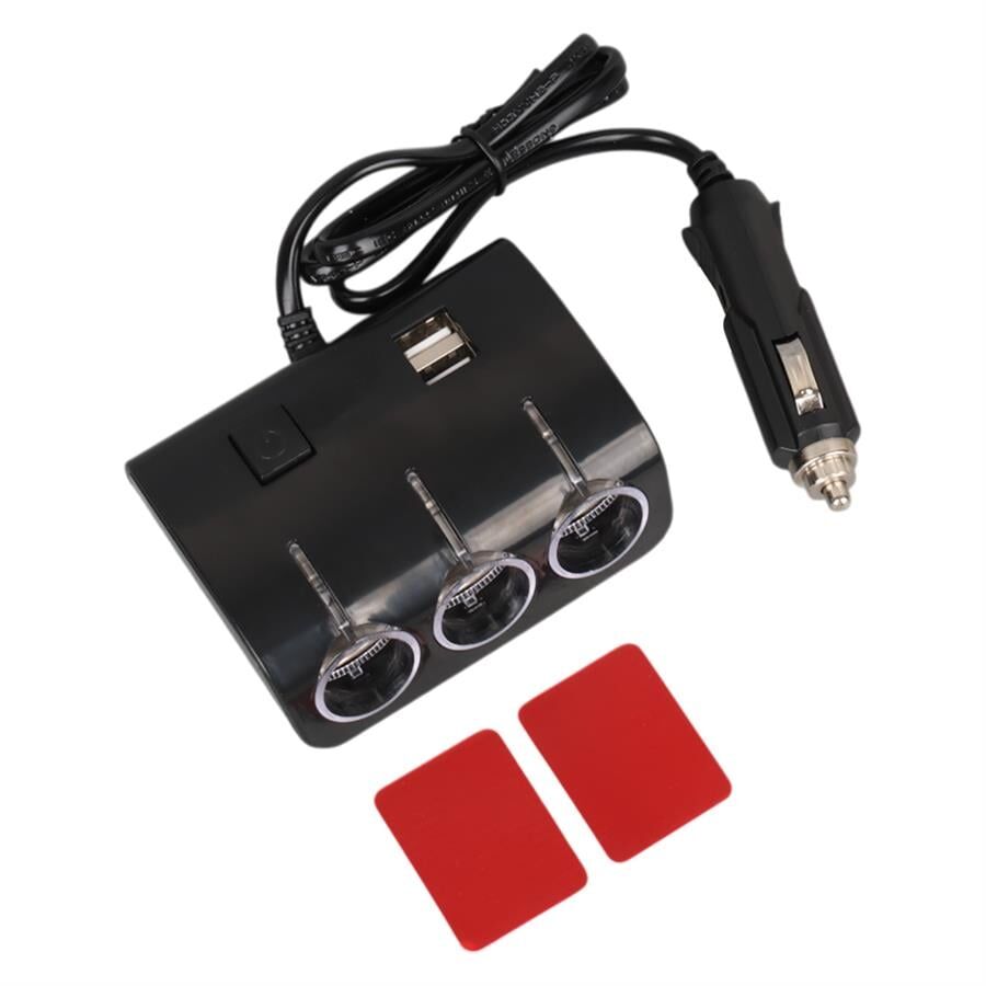 Ayt Olesson 1506 12-24V 3Lü Çift Usbli 120W 80 Cm Kablolu Araç Oto Tırç Çakmak Çoklayıcı Çakmaklık Çoğaltıcı