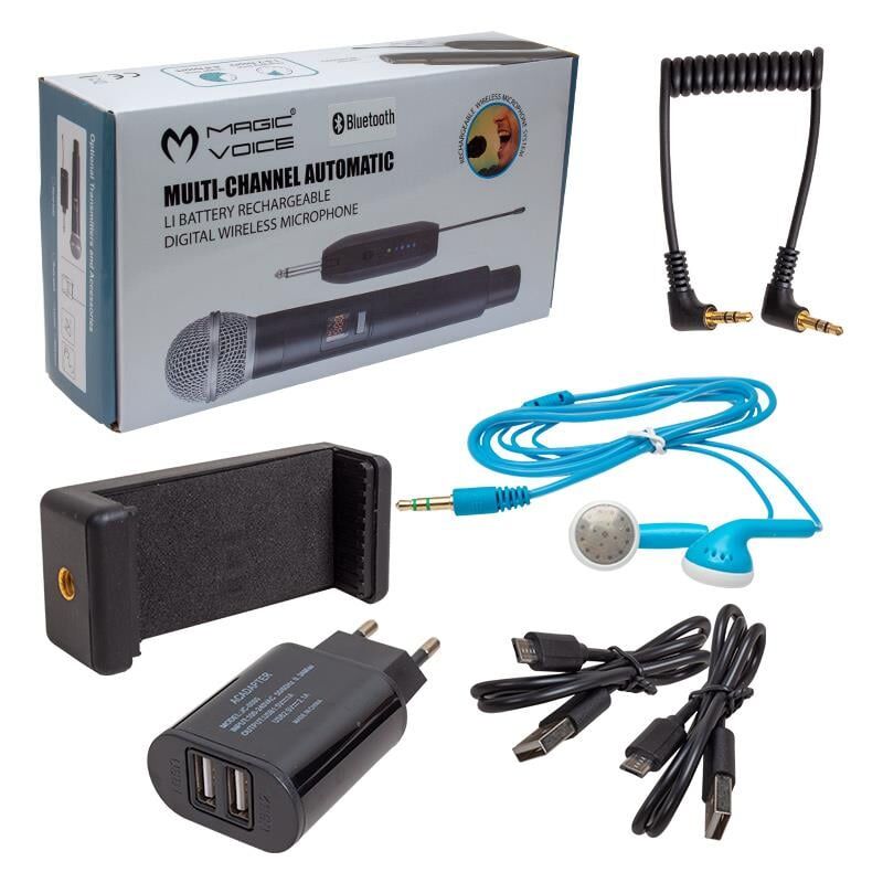 Magicvoice Mv-19602 Kablosuz Bluetooth Enstrüman Mikrofonu Amfi Mixer Cep Telefonu Uyumlu Yaka Mikrofonu