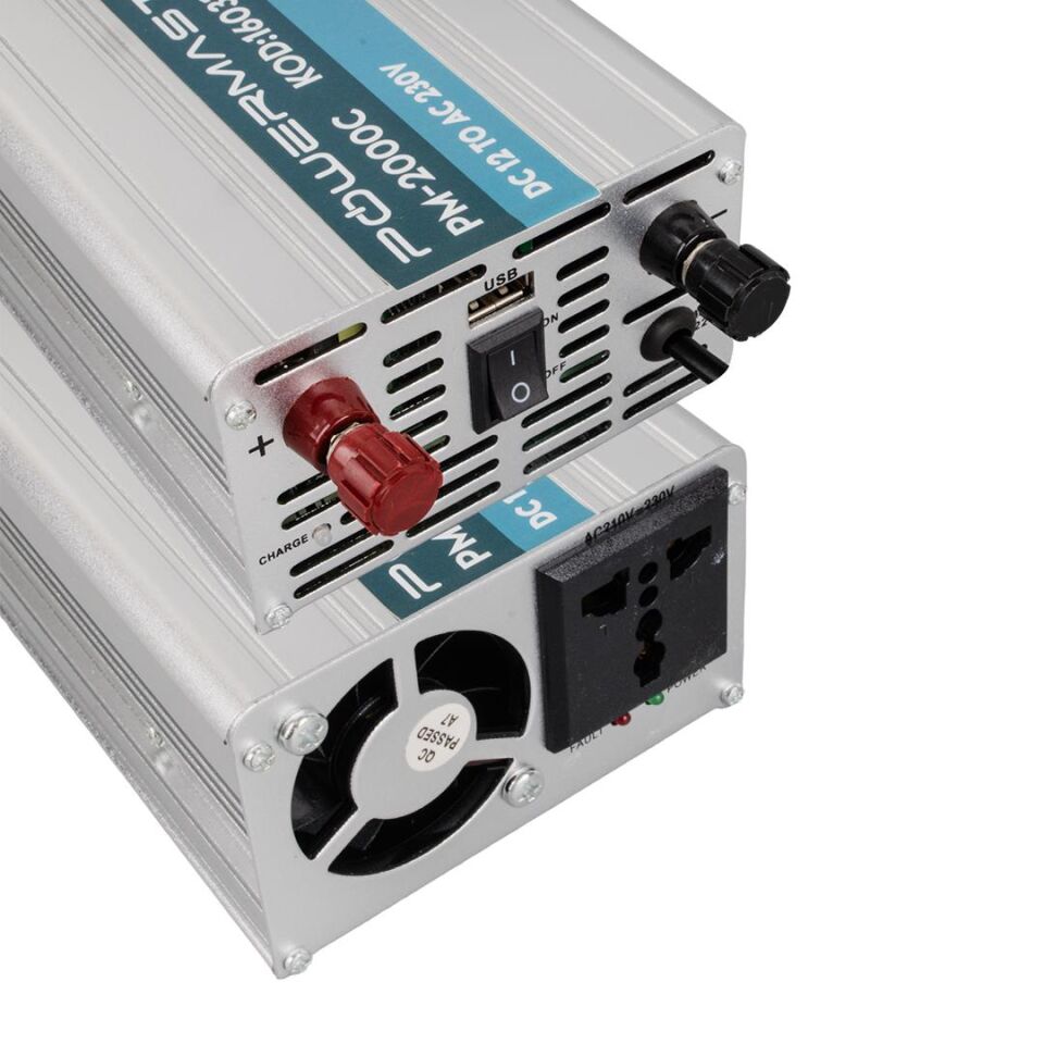 Powermaster PM-2000C 12 Volt 2000 Watt Şarjlı İnvertör