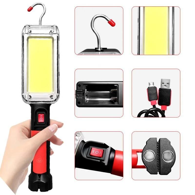 Ayt Powermaster ZJ-8859 20 Watt Cob Ledli Çalışma Lambası Şarjlı 2 Modlu Mıknatıslı Led Aydınlayma