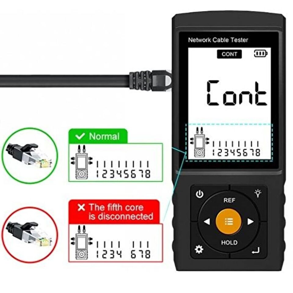 Novacom NVC-LT200 3'' Lcd Ekranlı Tdr Metraj - Pse Voltaj - Network Kablo Test Cihazı