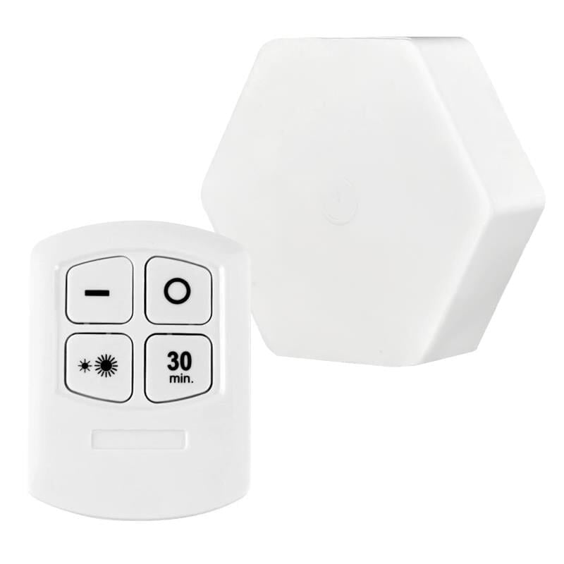 Powermaster MX-359 Tekli Altıgen Kumandalı Pilli Dokunmatik Tezgah Altı LED Aydınlatma Zaman Ayarlı