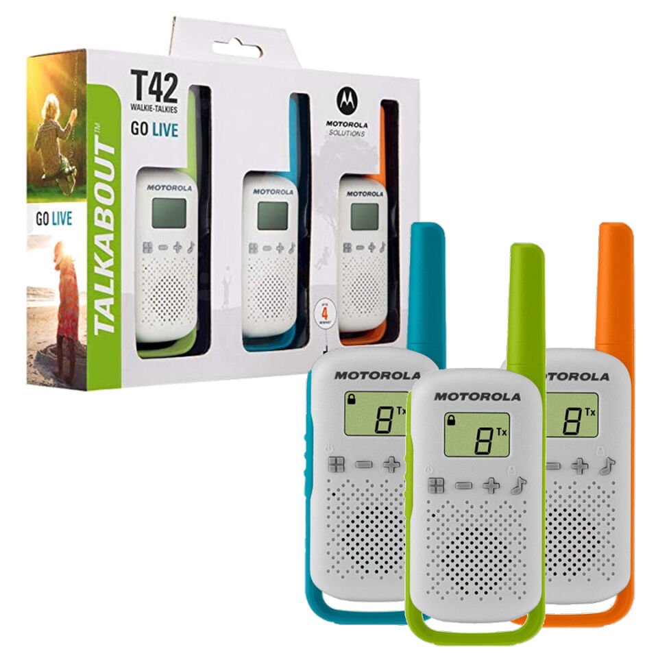 Motorola TLKR-T42 4 Km Kırmızı Pmr El Telsizi 2 li Paket 8 Kanal Ekranlı Telsiz