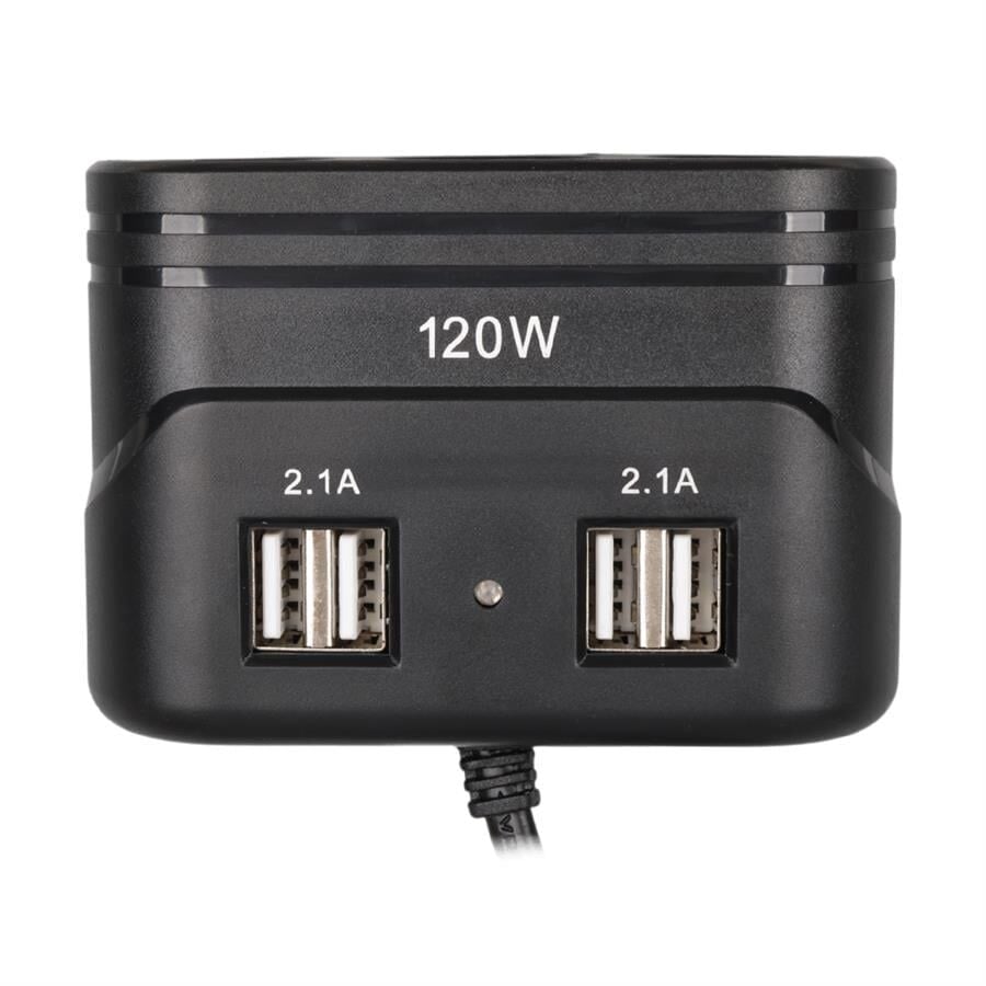 Olesson 1678 12-24V 4 USB Girişli 120W 80Cm Kablolu 3'Lü Araç Çakmak Çoklayıcı
