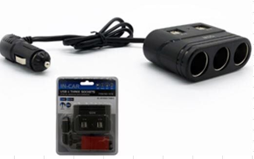 Olesson 1678 12-24V 4 USB Girişli 120W 80Cm Kablolu 3'Lü Araç Çakmak Çoklayıcı