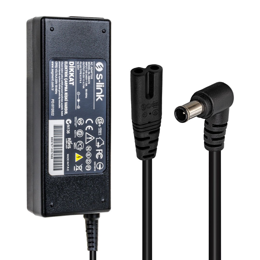 S-Link Sl-Nba70 90w 19.5V-4.74Ah 6.5x4.4 Uçlu Sony Notebook Adaptör