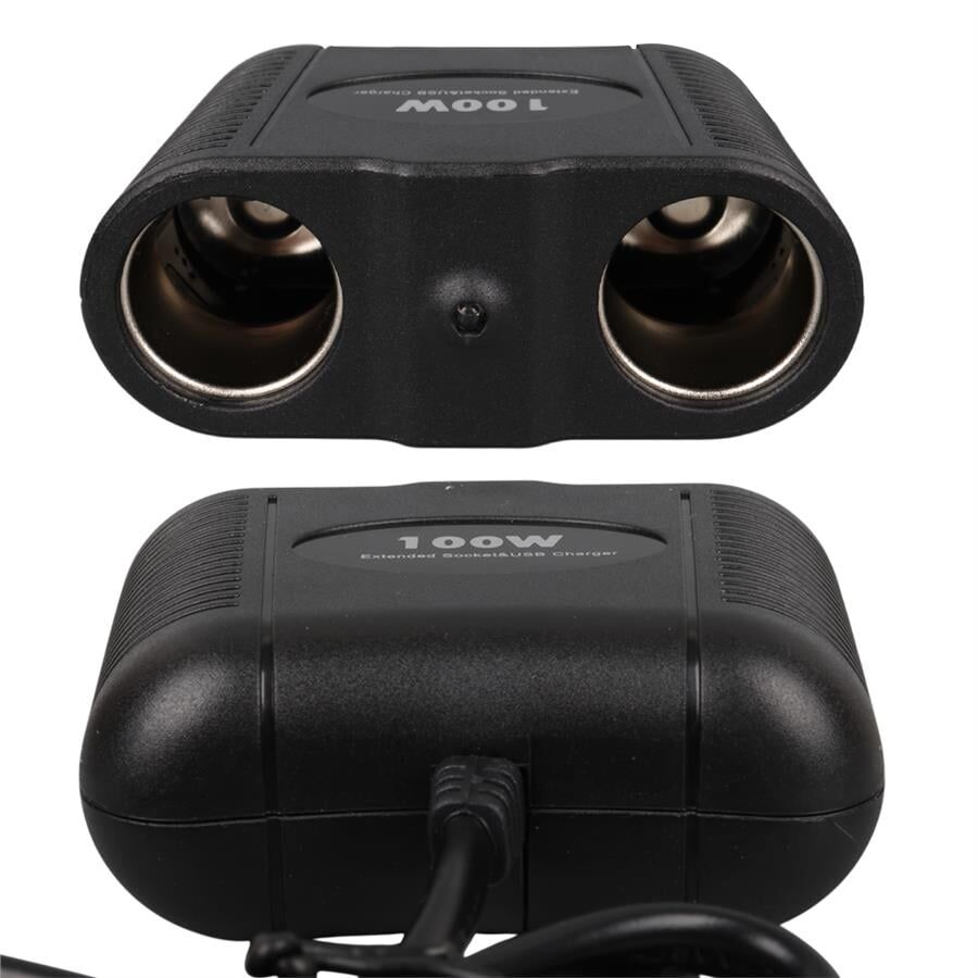 Ayt Olesson 1642 12-24V Çiftli 100W 70Cm Kablolu Araç Oto Tır Çakmak Çoklayıcı Çakmaklık Çoğaltıcı