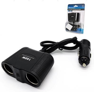 Ayt Olesson 1642 12-24V Çiftli 100W 70Cm Kablolu Araç Oto Tır Çakmak Çoklayıcı Çakmaklık Çoğaltıcı