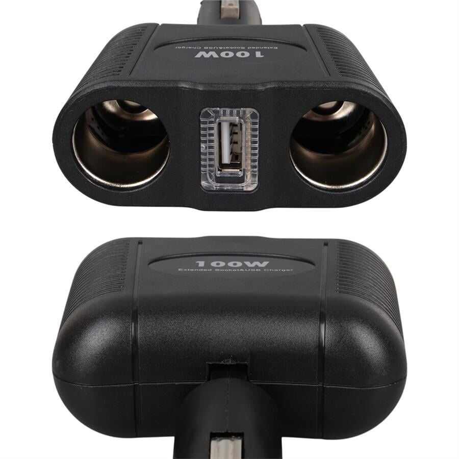 Ayt Olesson 1646 12-24V Çiftli Usbli 100W Araç Oto Tır Çakmak Çoklayıcı Çakmaklık Çoğaltıcı