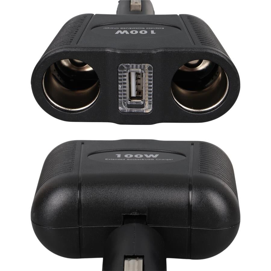 Ayt Olesson 1646 12-24V Çiftli Usbli 100W Araç Oto Tır Çakmak Çoklayıcı Çakmaklık Çoğaltıcı